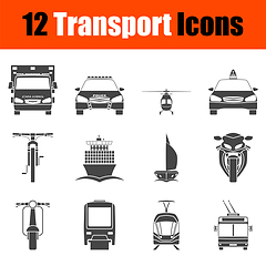 Image showing Transportation Icon Set in Front View
