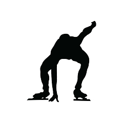Image showing Skating man silhouette