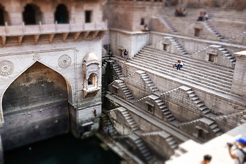 Image showing Tilt shift lens - Toorji ka Jhalra, Jodhpur, Rajasthan Stepwell.