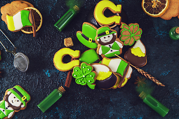 Image showing Gingerbreads cookies for Patrick\'s day