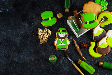 Image showing Gingerbreads cookies for Patrick\'s day