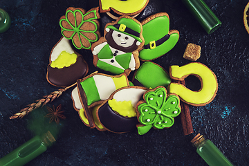 Image showing Gingerbreads cookies for Patrick\'s day