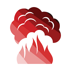 Image showing Fire and smoke icon