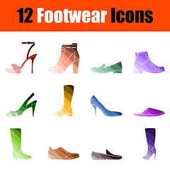 Image showing Footwear Icon Set