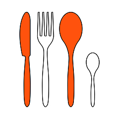 Image showing Silverware Set Icon