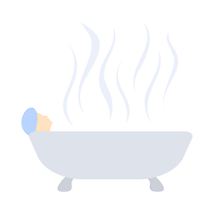 Image showing Woman Lying In Bathtub Icon
