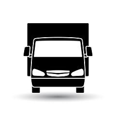 Image showing Van truck icon front view