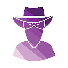 Image showing Cowboy with a scarf on face icon