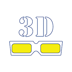 Image showing 3d goggle icon