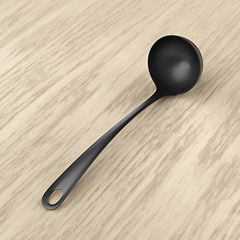 Image showing Black plastic ladle
