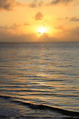 Image showing Amazing sunrise at sea in the morning