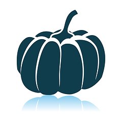 Image showing Pumpkin Icon On Gray Background