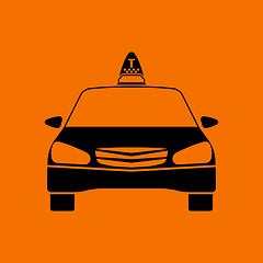 Image showing Taxi  icon front view