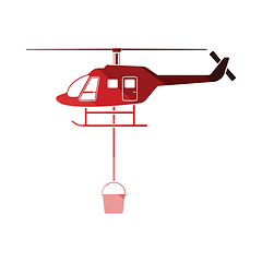 Image showing Fire service helicopter icon