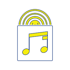 Image showing Vinyl record in envelope icon