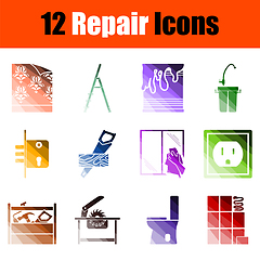 Image showing Set of 12 Repair Icons