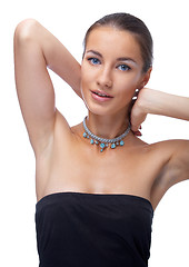 Image showing model in necklace