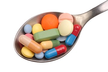 Image showing Pills on Spoon