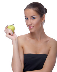 Image showing model with apple