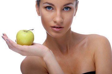 Image showing model with apple