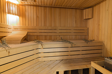 Image showing Sauna interior in a private house