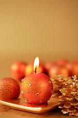 Image showing Christmas candles