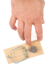 Image showing Hand and Mousetrap