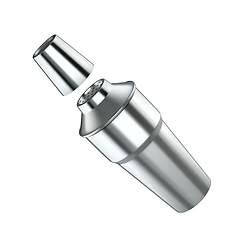 Image showing Silver cocktail shaker