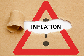 Image showing Inflation Attention Road Sign Concept