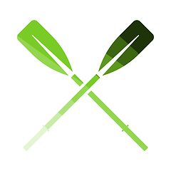 Image showing Icon Of Boat Oars