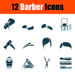 Image showing Barber Icon Set