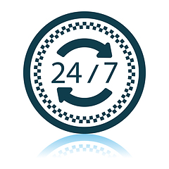 Image showing 24 Hour Taxi Service Icon