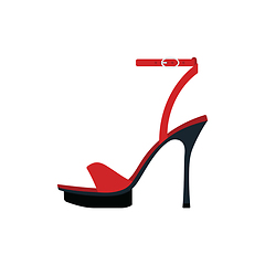 Image showing Woman high heel sandal icon