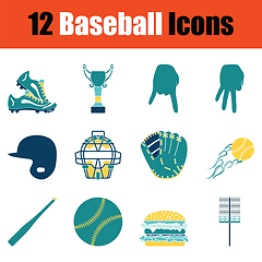 Image showing Baseball icon set
