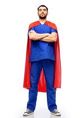 Image showing doctor or male nurse in superhero cape