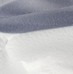 Image showing Snow drifts in winter