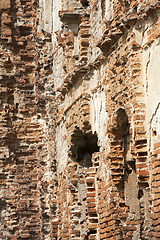 Image showing Wall of the ruins of the fortress