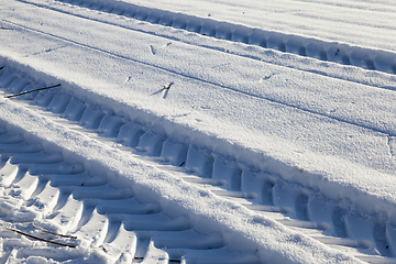 Image showing Road under the snow