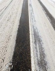 Image showing Traces in the snow