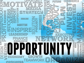 Image showing Opportunity Words Show Business Possibilities And Chances
