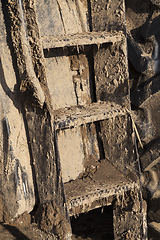 Image showing dirty ladder tractor