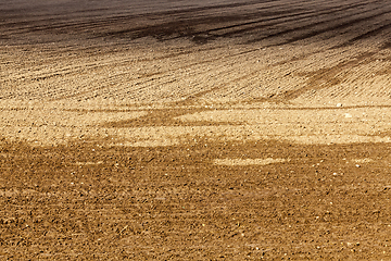 Image showing plowed soil field