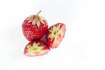 Image showing strawberry , top