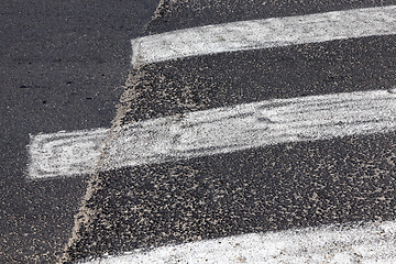 Image showing pedestrian crossing artificial roadside road