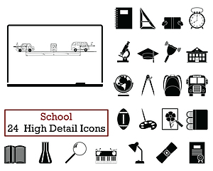Image showing Set of 24  Education Icons