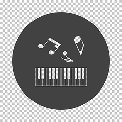Image showing Piano keyboard icon