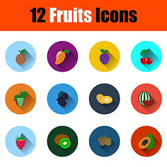 Image showing Set Of Fruits Icons