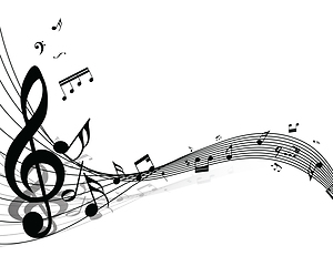 Image showing Musical note staff