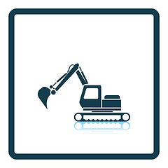 Image showing Icon of construction excavator