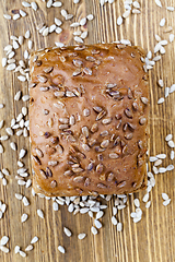Image showing bread and sunflower seeds